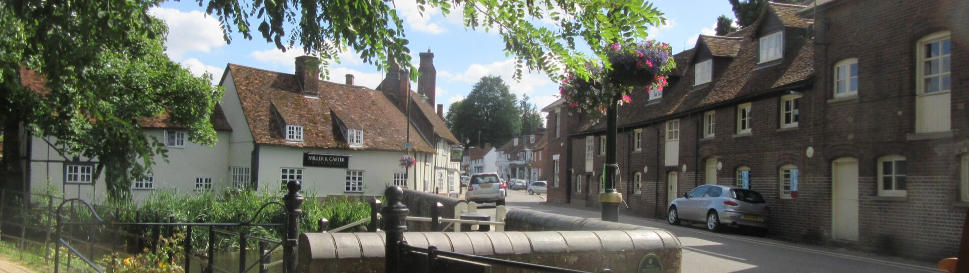 View of Wheathampstead High Street from Mill Bridge